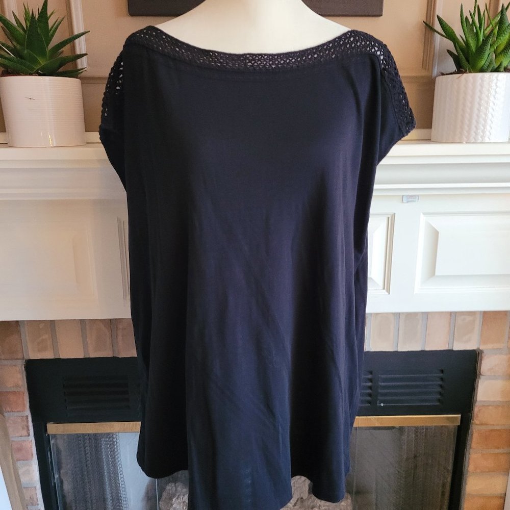 XL Cap Sleeve Dressy T Shirt